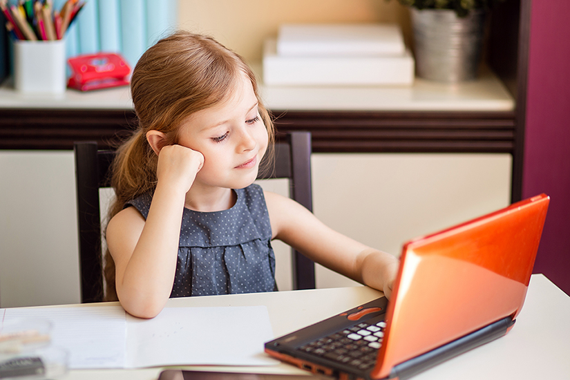 kid on laptop